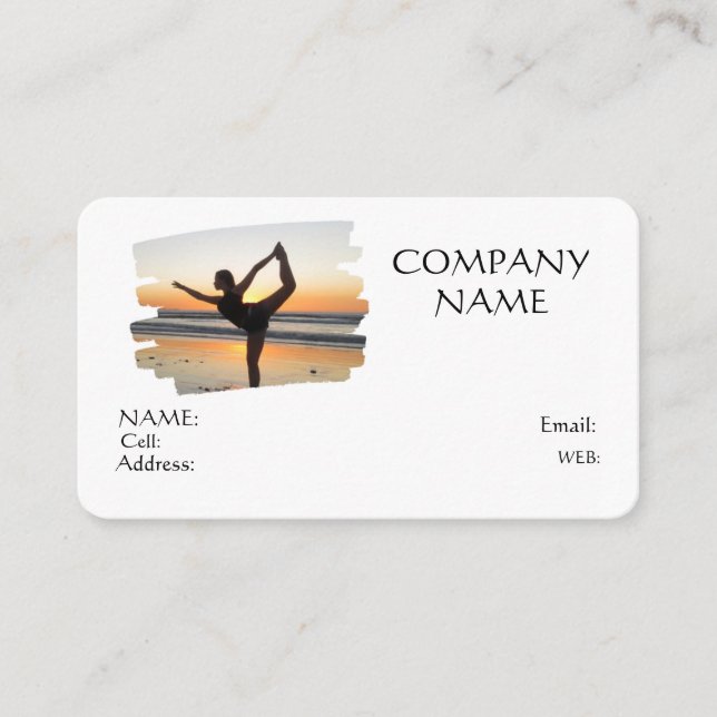 BASIC TEMPLATE BUSINESS CARD yoga (Front)