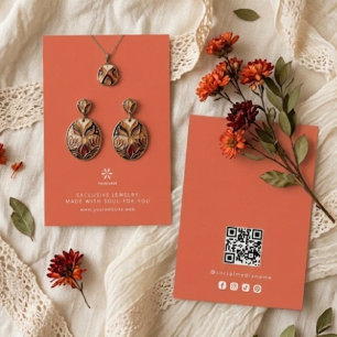 Basic Terracotta Earth Jewellery Display Logo TMF2 Business Card