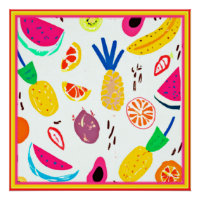 Basic Tropical Fruits Patterns Art. Buy Now