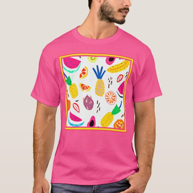 Basic Tropical Fruits Patterns Art. Buy Now T-Shirt (Front)