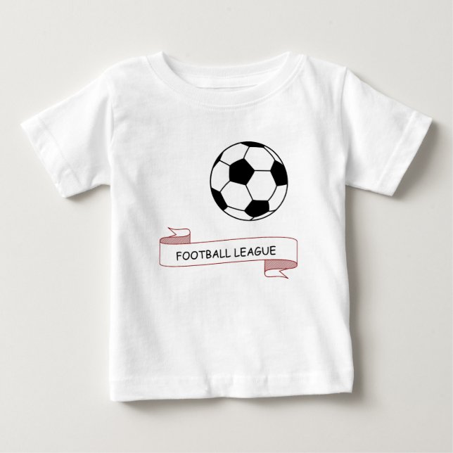 Basic tshirt for babies football league  (Front)