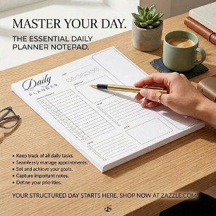 Basic universal daily planner sheets notepad