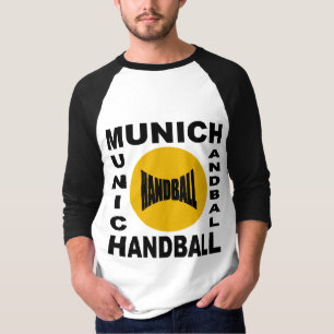 Basic white/black raglan T-shirt MUNICH HANDBALL