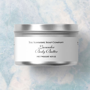 Basic White Cosmetics Jar Label 1" x 7.25 updated