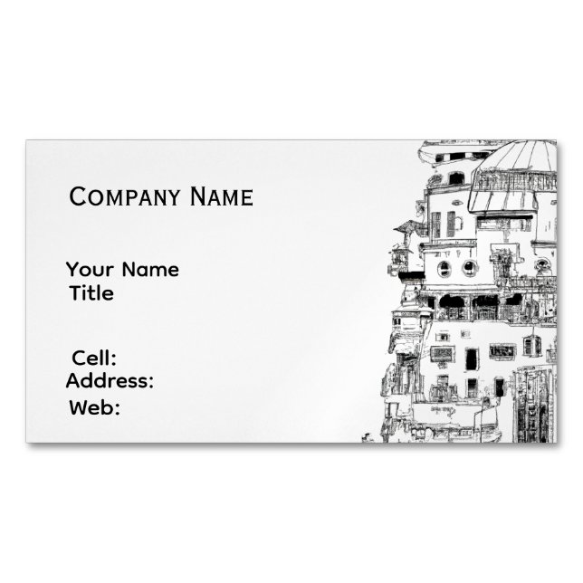Basic white Template Business Card  construction (Front)
