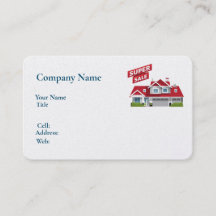 Basic white Template Business Card  homes