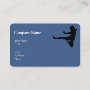 Basic white Template Business Card kick karate