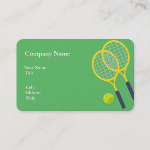 Basic white Template Business Card tennis