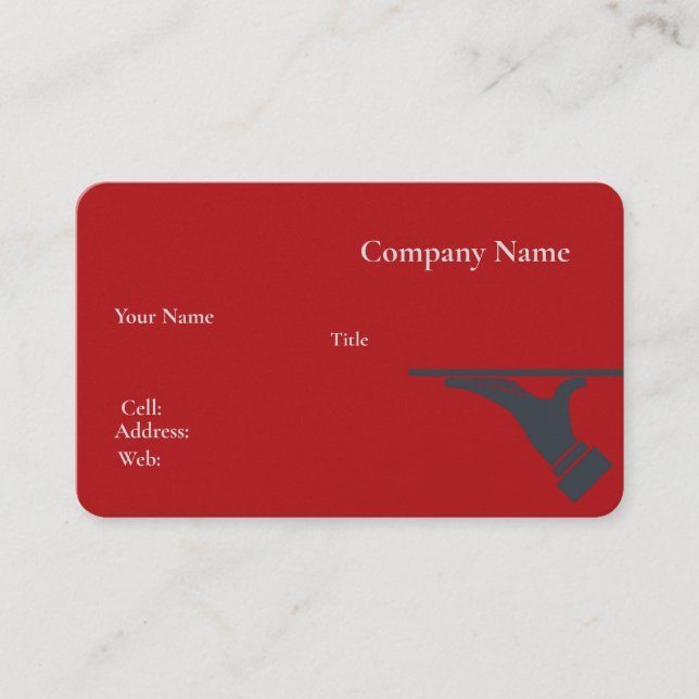 Basic white Template Business Card with blue (Front)