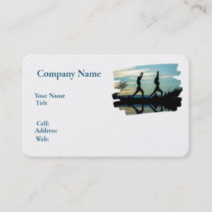Basic white Template Business Card, yoga Card