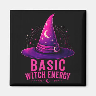 Basic witch energy halloween graphic design funny magnet