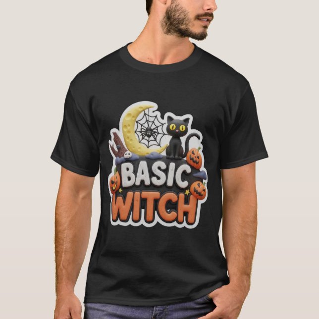 Basic Witch Halloween 3D illustration T-Shirt (Front)
