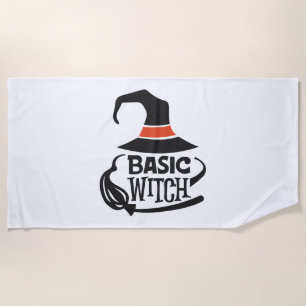 Basic Witch - Halloween Beach Towel
