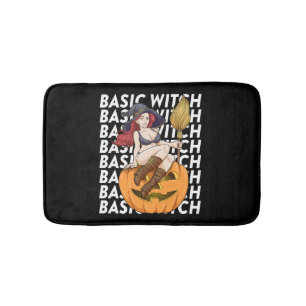 Basic Witch Halloween Costume Funny Sarcastic Bath Mat