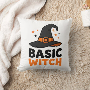 Basic Witch Halloween Hat Design Cushion
