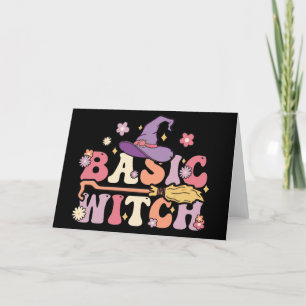 Basic Witch Halloween Witch Groovy Halloween Holiday Card