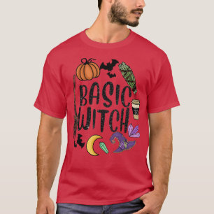 Basic Witch Hat Witches Pumpkin Moon Witchcraft Ha T-Shirt