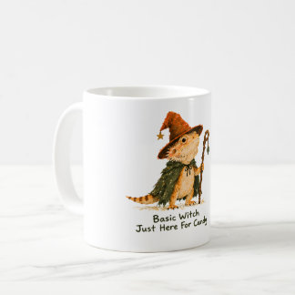 Basic Witch Just Here For Candy Bearded Dragon Coffee Mug