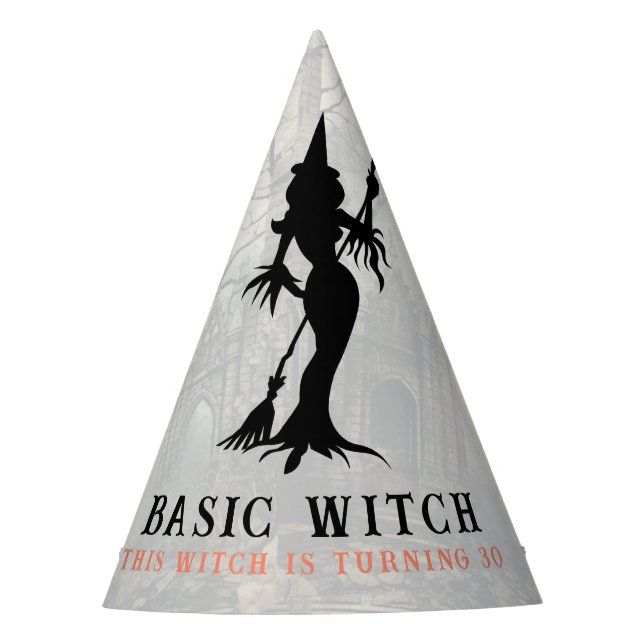 Basic Witch Modern Women Halloween  Party Hat (Front)