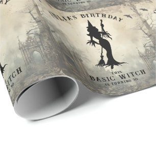 Basic Witch Modern Women Halloween Wrapping Paper