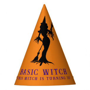 Basic Witch Modern Women Orange Halloween  Party Hat