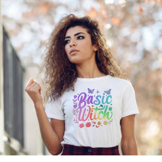 Basic Witch Modern Womens Halloween T-Shirt (Creator Uploaded)