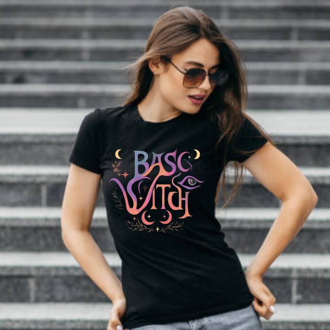 Basic Witch Modern Womens Halloween T-Shirt (Creator Uploaded)