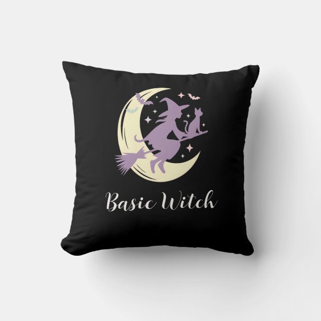 Basic Witch Pastel Custom Halloween Cushion (Front)