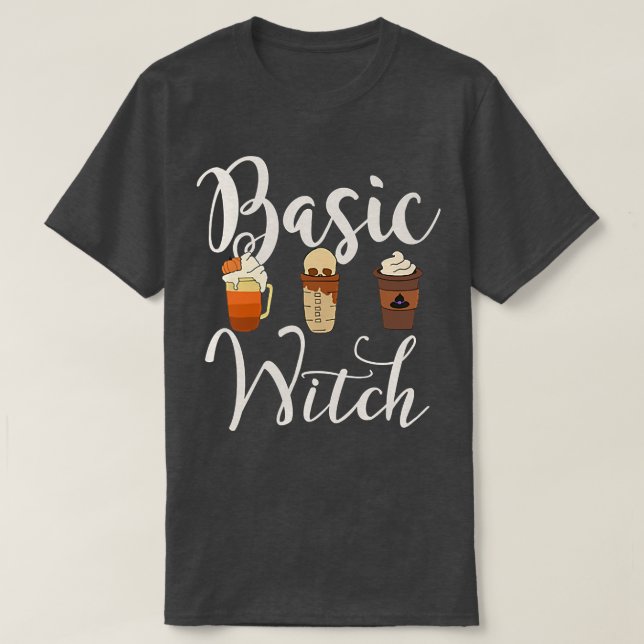 Basic Witch Pumpkin Spice Fall Coffee Premium 29 T-Shirt (Design Front)