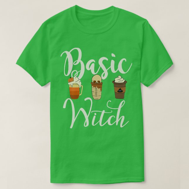Basic Witch Pumpkin Spice Fall Coffee Premium  T-Shirt (Design Front)