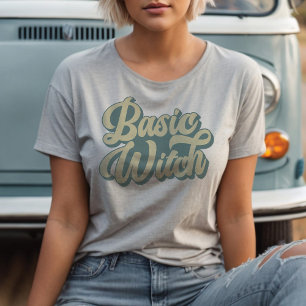 Basic Witch Retro Style Custom Fall Halloween  T-Shirt