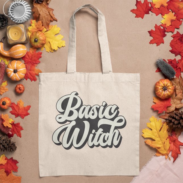 Basic Witch Retro Style Customisable Tote Bag (Creator Uploaded)