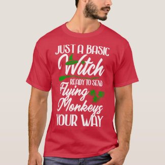 Basic Witch with Flying Monkeys T-Shirt