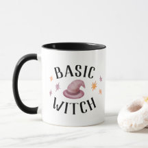 Basic Witch with Stars Modern Funny Halloween 