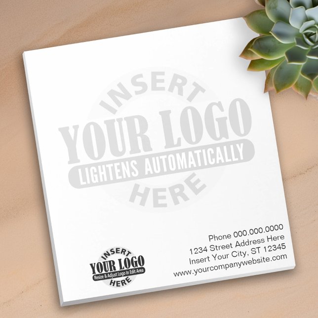 Basic with Business Logo in Background Notepad (Add Your Logo to this promotional product notepad)