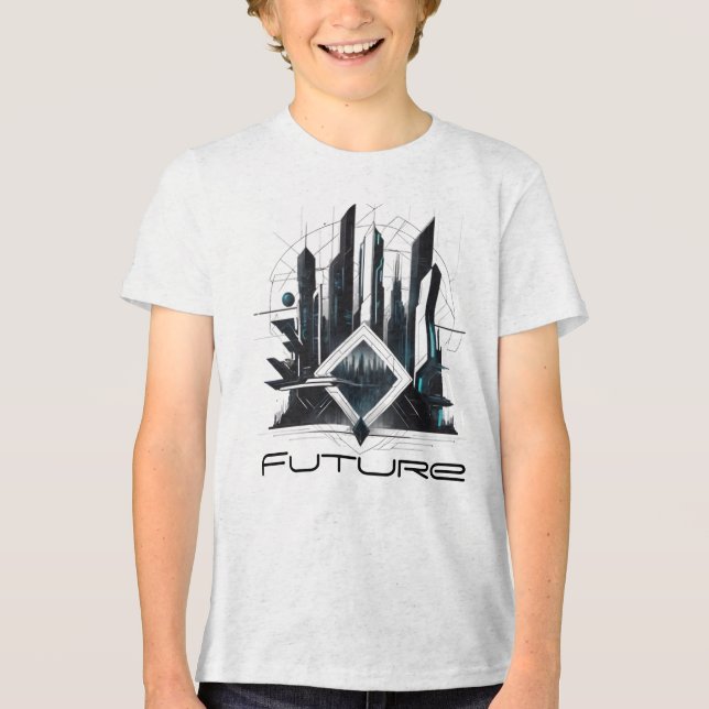 Basic Young Masc Shirt Futurist Abstract-4 (Front)
