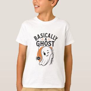 Basically a Ghost Funny Halloween Winking Ghost T-Shirt