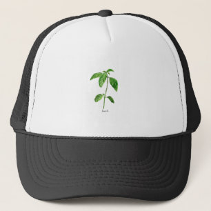 Basil green herbs garden watercolor trucker hat