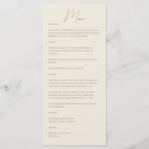 Basil • Handwritten Script Wedding Menu
