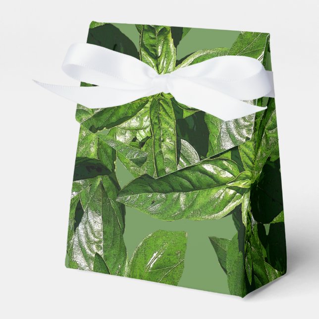 Basil leaves Favour Tent Boxes (Front Side)