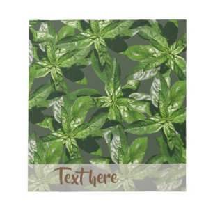 Basil Plant Pattern   Notepad