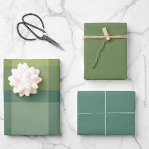 Basil & Sage Wrapping Paper Flat Sheet Set of 3