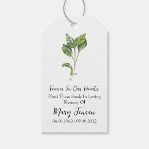 Basil Seed Packet Memorial Funeral Gift Tags