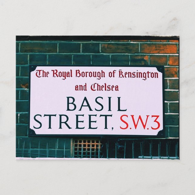 Basil Street - Kensington & Chelsea Postcard (Front)