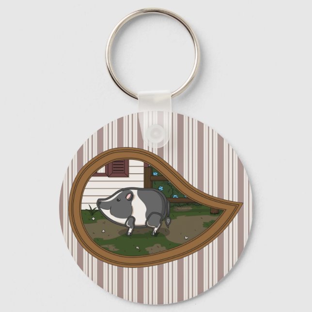 Basil the Pig Keychain (Front)