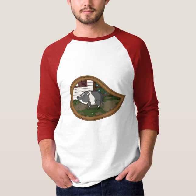 Basil the Pig Men's Light Shirt (Front)
