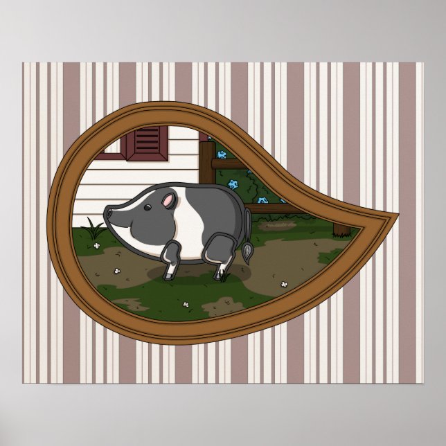 Basil the Pig Poster (Front)