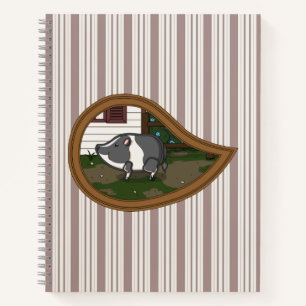Basil the Pig Spiral Notebook