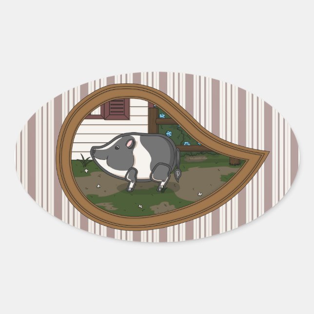 Basil the Pig Sticker (Front)