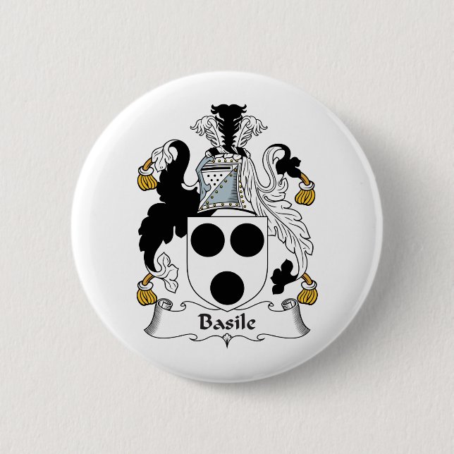 Basile Family Crest 6 Cm Round Badge (Front)